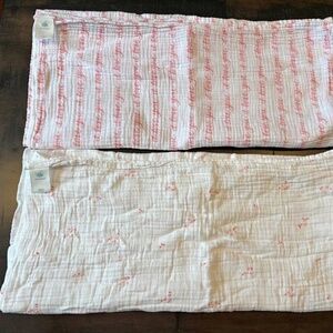 Pink Cloud Island Muslin Quilt Blanket Muslin Swaddle Blanket In Bloom Pink 2pk